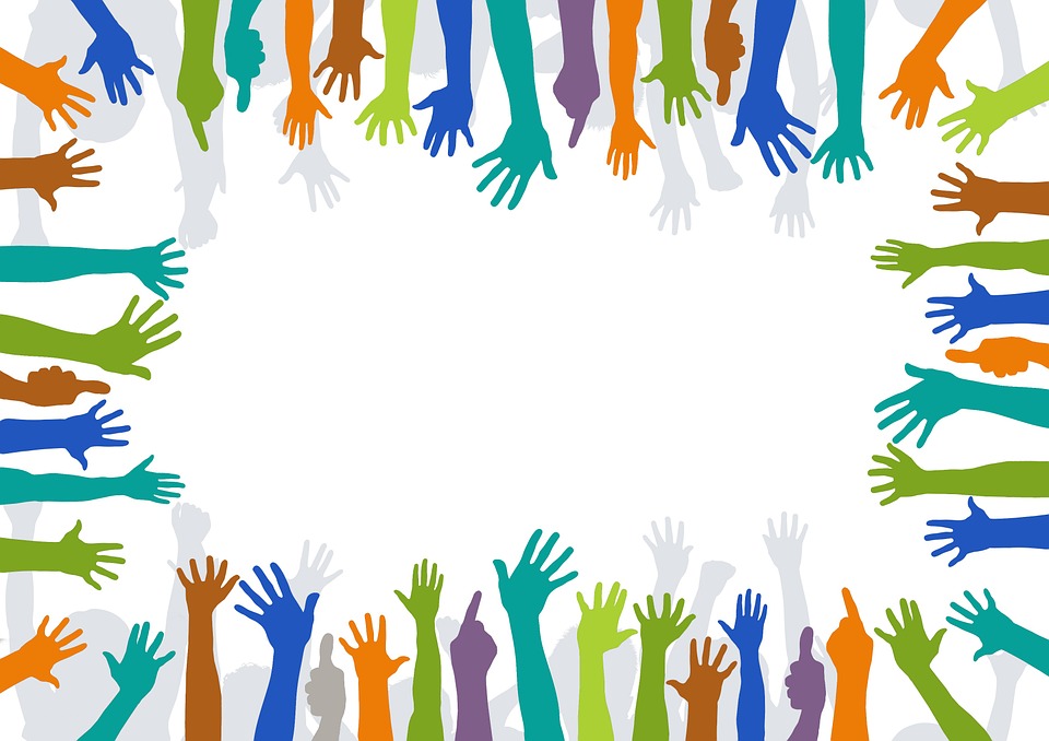 volunteer, hands, helping people
